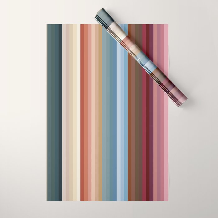 Multicolor Boho Stripes Wrapping Paper Gallery Image 1