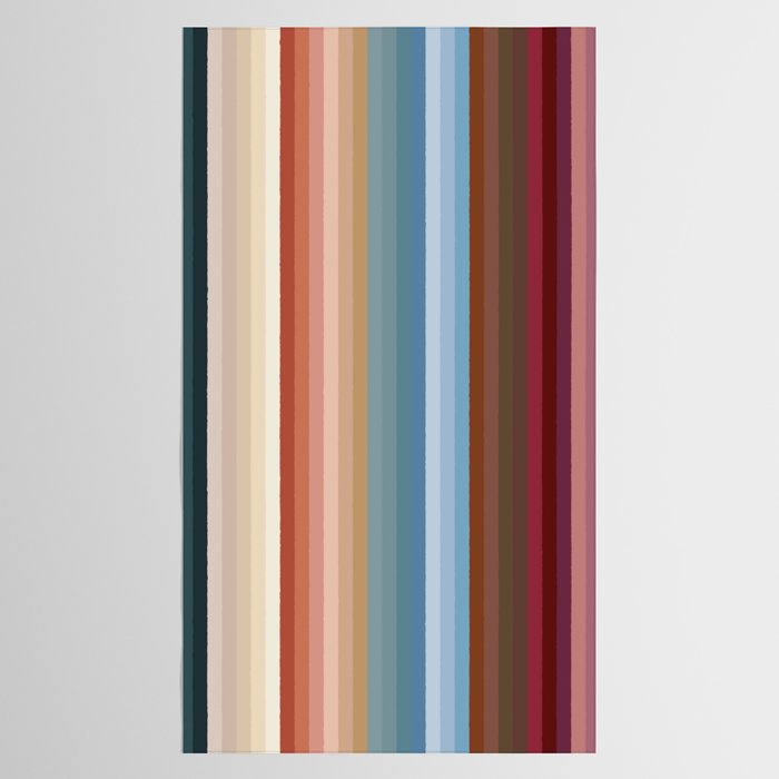 Multicolor Boho Stripes Tablecloth Gallery Image 2