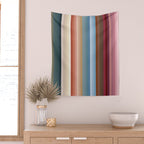 Multicolor Boho Stripes Wall Tapestry Gallery Image 2