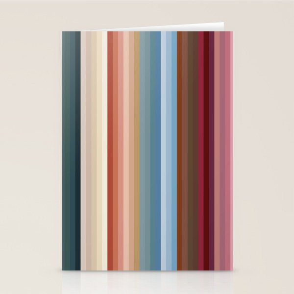 Multicolor Boho Stripes Stationery Card Gallery Image 2