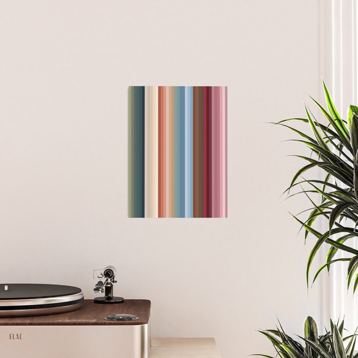 Multicolor Boho Stripes Poster Gallery Image 2