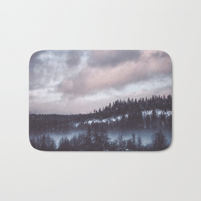 Purple Winter Bath Mat Gallery Image 1