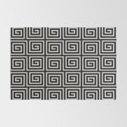 Greek Key Pattern Black and Gray Rug Gallery Image 2