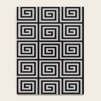 Greek Key Pattern Black and Gray Notebook Gallery Image 4