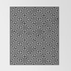 Greek Key Pattern Black and Gray Throw Blanket Gallery Image 2