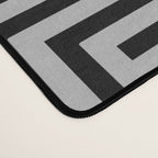 Greek Key Pattern Black and Gray Desk Mat Gallery Image 4