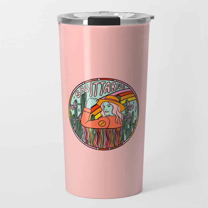 Sagittarius Cowgirl Travel Mug Gallery Image 1