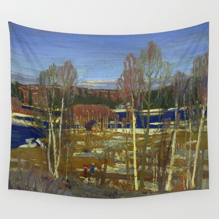 Tom Thomson Larry Dickson's Cabin 1917 Canadian Landscape Artist Wall Tapestry Gallery Image 1