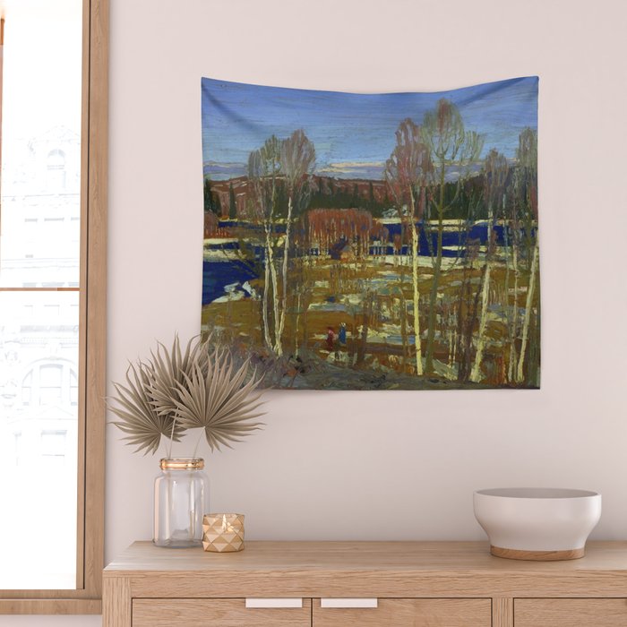 Tom Thomson Larry Dickson's Cabin 1917 Canadian Landscape Artist Wall Tapestry Gallery Image 2