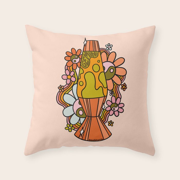 Gemini Lava Lamp Throw Pillow Gallery Image 1