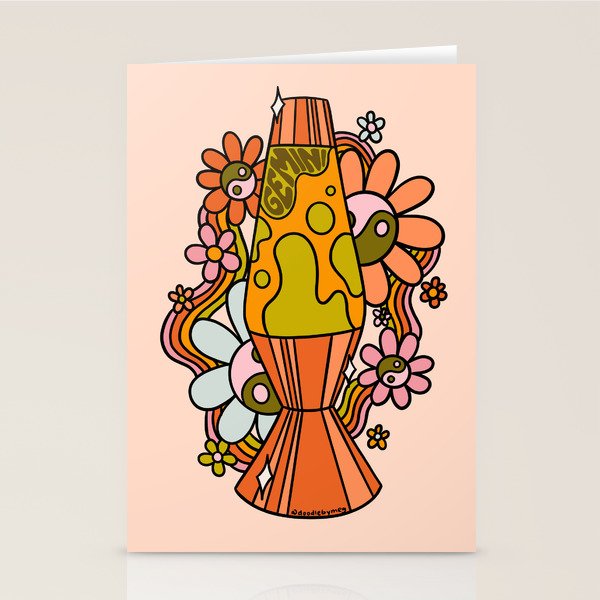Gemini Lava Lamp Stationery Card Gallery Image 2