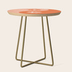Yin Yang Flower in Orange & Peach Side Table Gallery Image 1