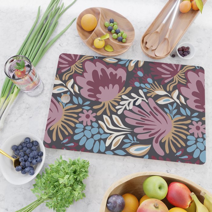 Dark Lush Floral Escape Cutting Board Gallery Image 2