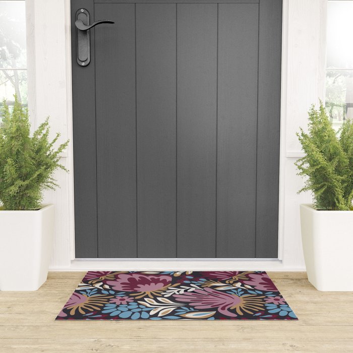 Dark Lush Floral Escape Welcome Mat Gallery Image 3