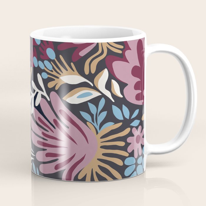 Dark Lush Floral Escape Coffee Mug Gallery Image 1