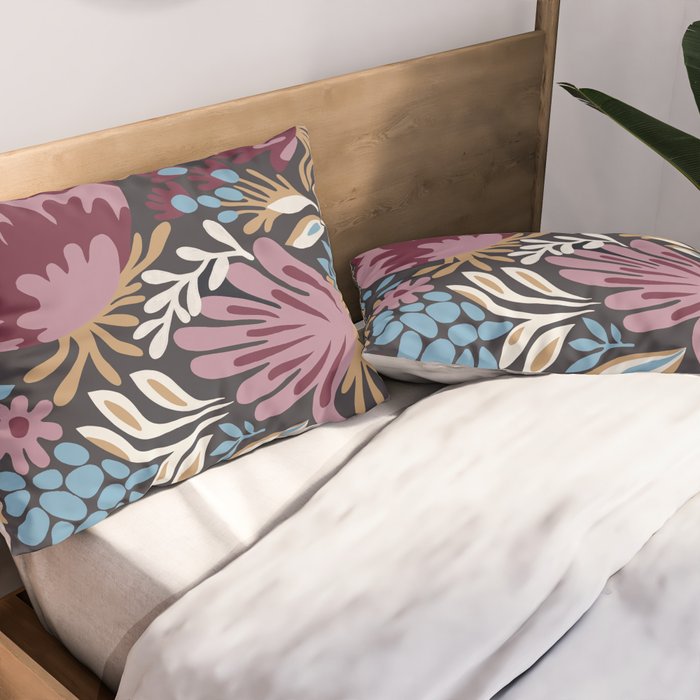Dark Lush Floral Escape Pillow Sham Gallery Image 2