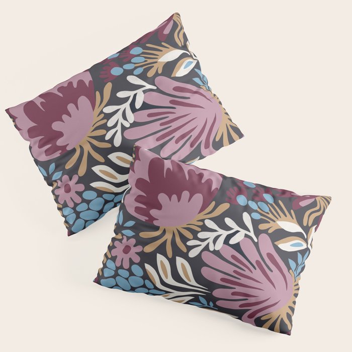 Dark Lush Floral Escape Pillow Sham Gallery Image 1