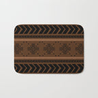 Natural African Mud Cloth Pattern Bath Mat Gallery Image 1