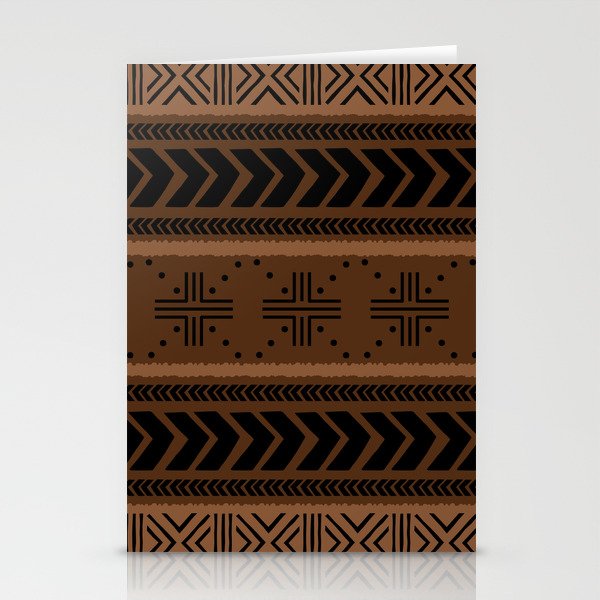 Natural African Mud Cloth Pattern Stationery Card Gallery Image 2