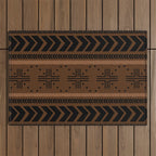 Natural African Mud Cloth Pattern Outdoor Rug Gallery Image 1
