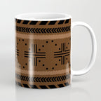 Natural African Mud Cloth Pattern Coffee Mug Gallery Image 1