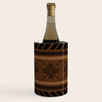 Natural African Mud Cloth Pattern Wine Chiller Gallery Image 1