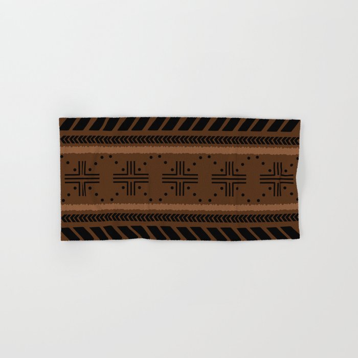 Natural African Mud Cloth Pattern Bath Towel Gallery Image 1