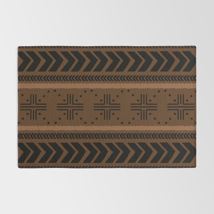 Natural African Mud Cloth Pattern Rug Gallery Image 2