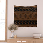 Natural African Mud Cloth Pattern Wall Tapestry Gallery Image 2
