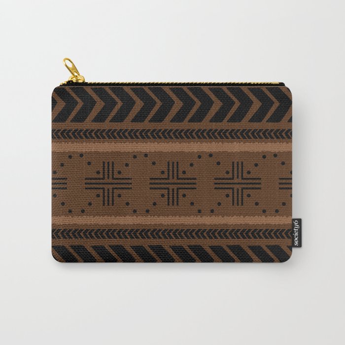 Natural African Mud Cloth Pattern Carry All Pouch Gallery Image 1