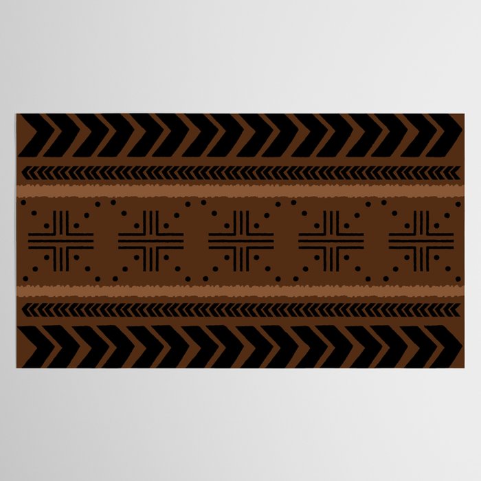 Natural African Mud Cloth Pattern Tablecloth Gallery Image 2