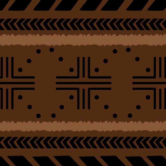 Natural African Mud Cloth Pattern Coffee Mug Gallery Image 2