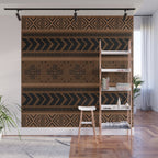 Natural African Mud Cloth Pattern Wall Mural Gallery Image 1