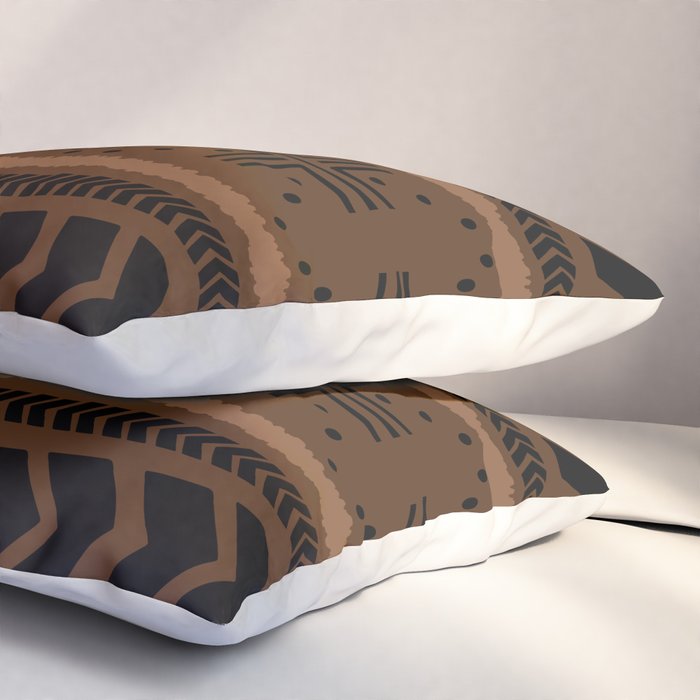Natural African Mud Cloth Pattern Pillow Sham Gallery Image 3