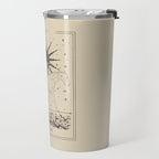 The Sun Card, Sun girl and horse print, Major Arcana, Divination, Magic girl Travel Mug Gallery Image 2
