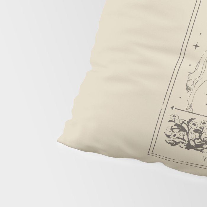 The Sun Card, Sun girl and horse print, Major Arcana, Divination, Magic girl Pillow Sham Gallery Image 4