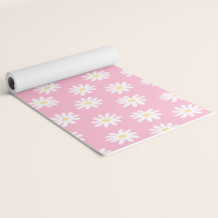Pink Daisy Daydream Yoga Mat Gallery Image 2