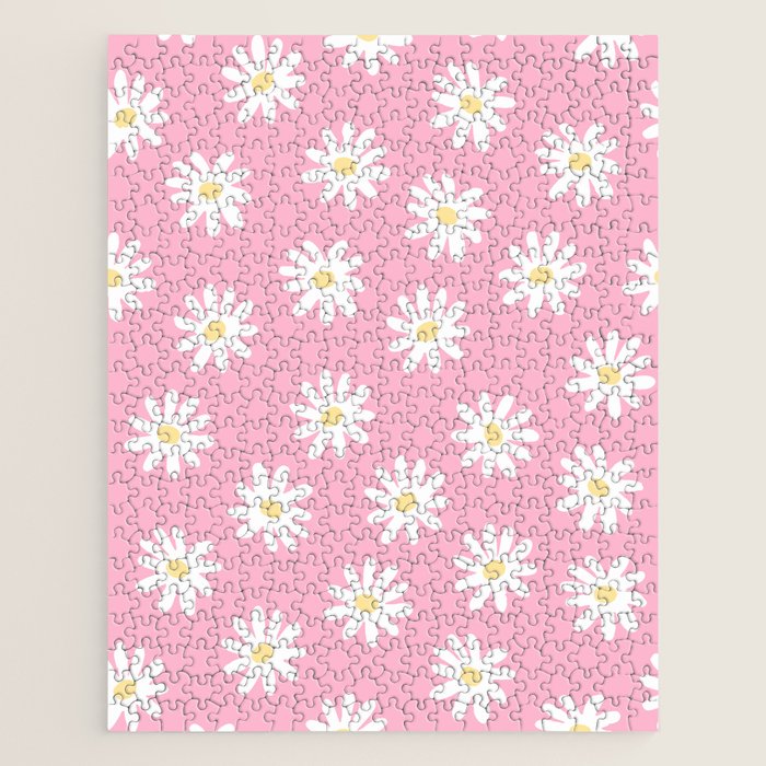 Pink Daisy Daydream Jigsaw Puzzle Gallery Image 1