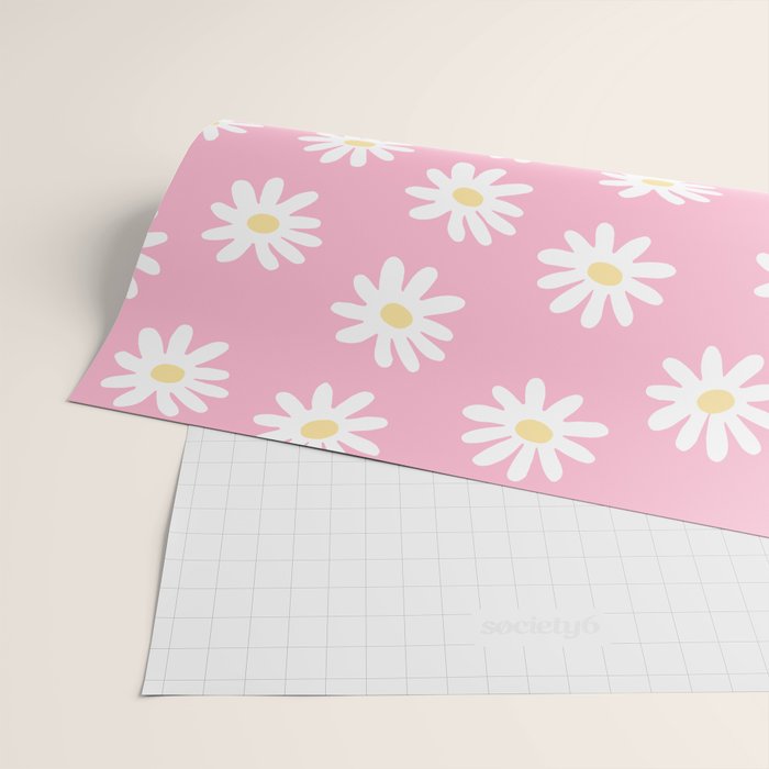 Pink Daisy Daydream Wrapping Paper Gallery Image 2