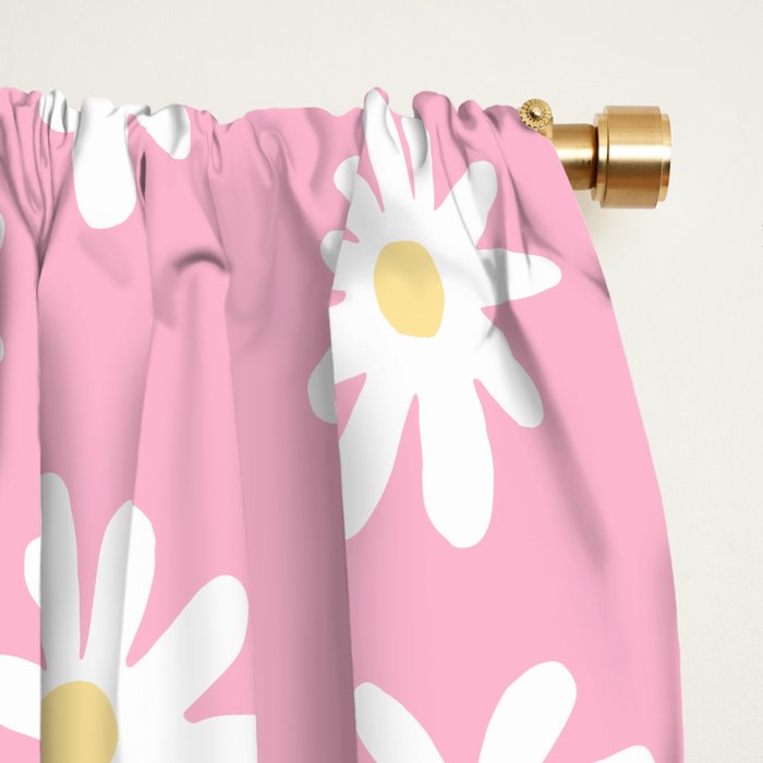 Pink Daisy Daydream Window Curtain Gallery Image 2