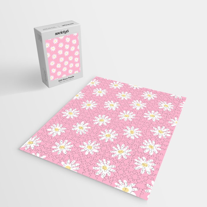 Pink Daisy Daydream Jigsaw Puzzle Gallery Image 2