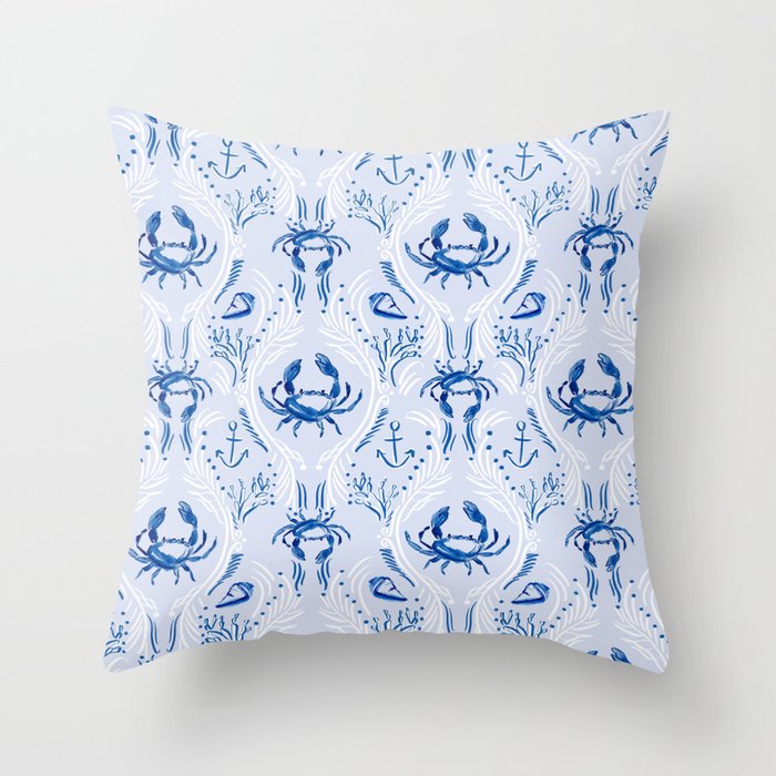 Nauti Crab Throw Pillow Gallery Image 6