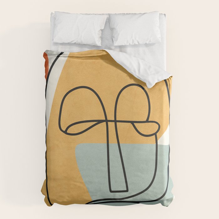 Abstract Face 18 Duvet Cover Gallery Image 6