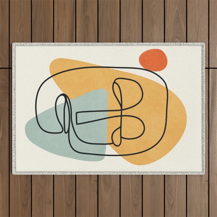 Abstract Face 18 Outdoor Rug Gallery Image 1