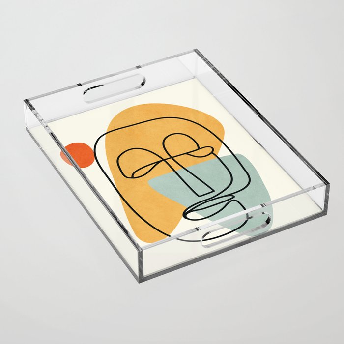 Abstract Face 18 Acrylic Tray Gallery Image 1