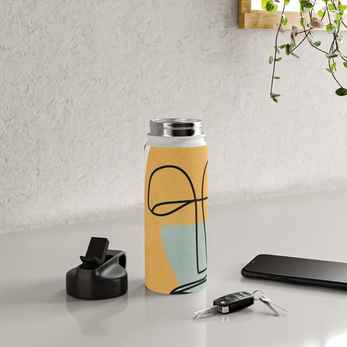 Abstract Face 18 Water Bottle Gallery Image 4