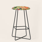 Exotic Sunny Vintage Passionflower Garden Stool Gallery Image 1