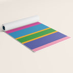 Colorful and Bold Geo Chain Geometric Color Block Stripes Vertical Pattern Yoga Mat Gallery Image 2