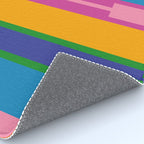 Colorful and Bold Geo Chain Geometric Color Block Stripes Vertical Pattern Rug Gallery Image 4