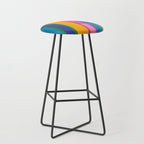 Colorful and Bold Geo Chain Geometric Color Block Stripes Vertical Pattern Stool Gallery Image 1